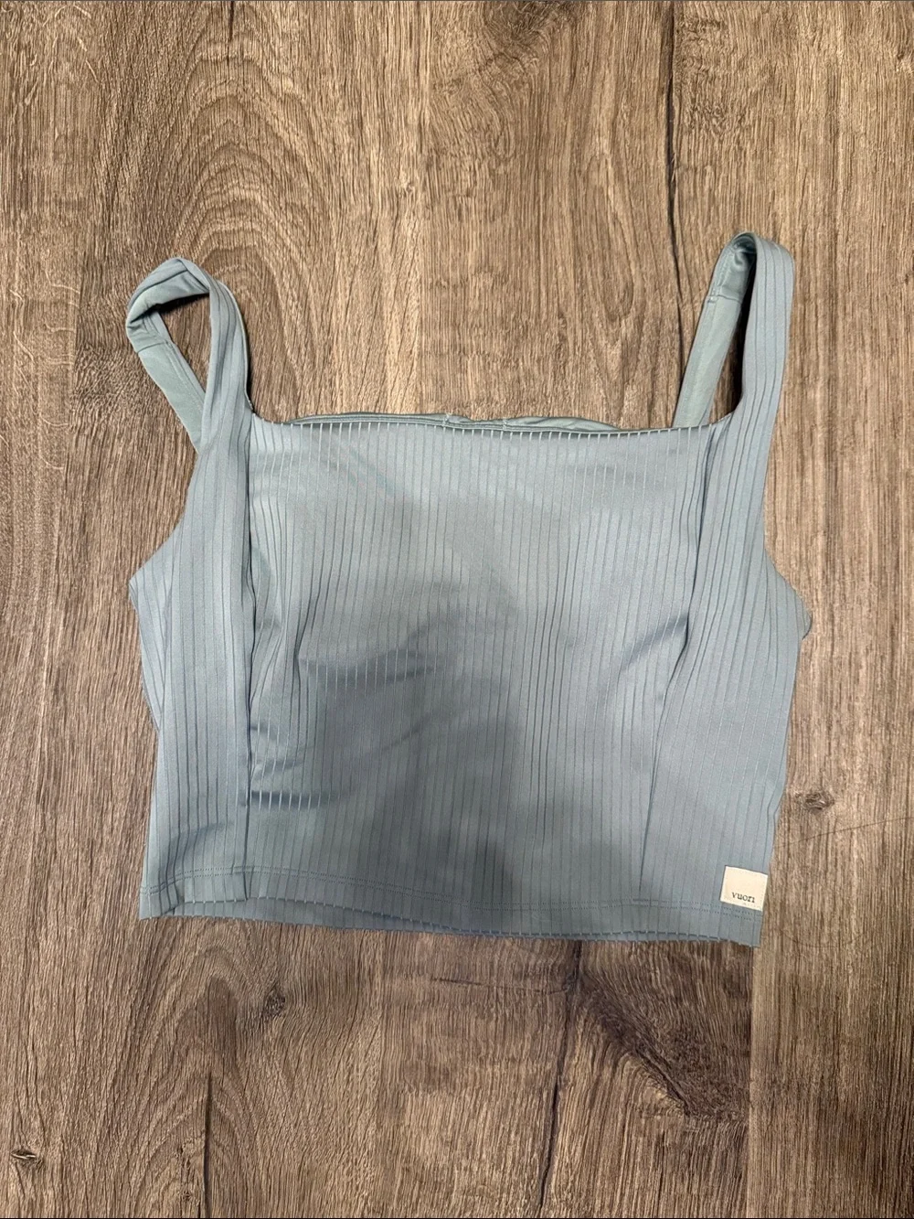 Vuori Inversion Ribbed Light Blue Tank & Legging Set - Picture 3 of 3